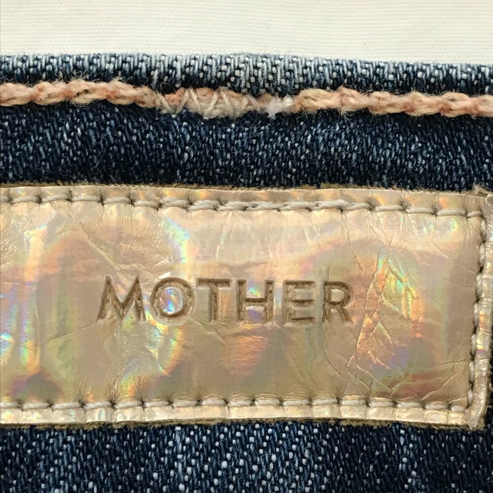 Mother The Insider Crop Step Fray Jeans Women 27 Mid Rise Dark Wash Stretch - Picture 3 of 15